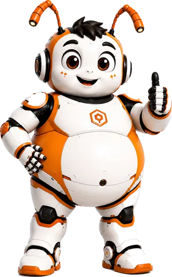 Antly ant robot giving a big thumbs-up